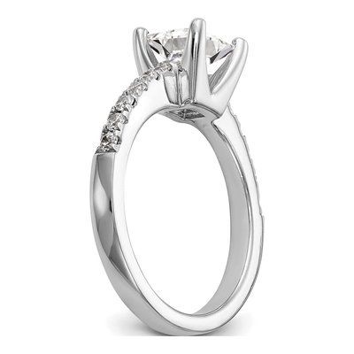 18K White Gold Diamond Engagement Ring Semi-Mount – view 7