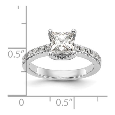 18K White Gold Diamond Engagement Ring Semi-Mount – view 8