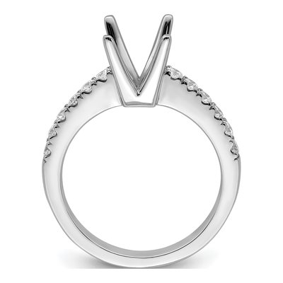 14K White Gold Lab-Grown Diamond Princess Engagement Ring Semi-Mount – view 3
