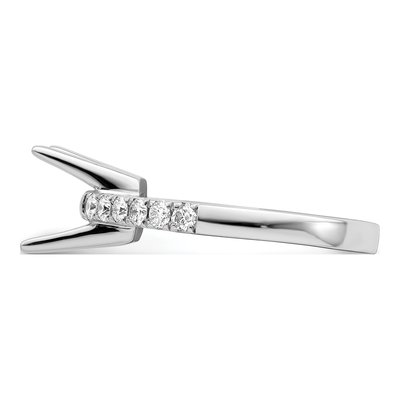 14K White Gold Lab-Grown Diamond Princess Engagement Ring Semi-Mount – view 4