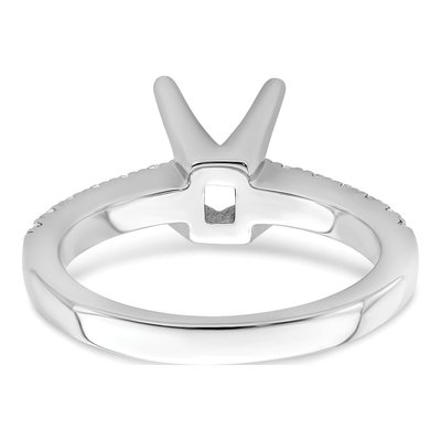 14K White Gold Lab-Grown Diamond Princess Engagement Ring Semi-Mount – view 6