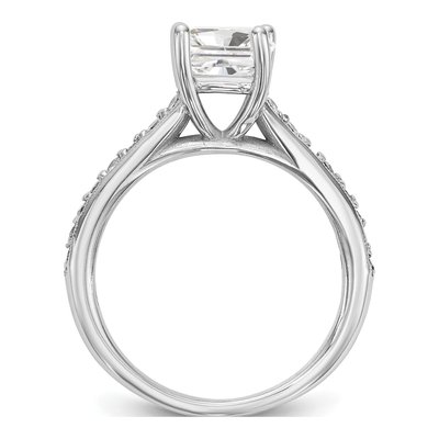 14K White Gold Engagement Ring Mounting – view 3