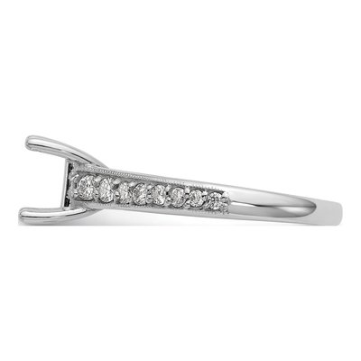 14K White Gold Engagement Ring Mounting – view 4