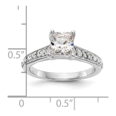 14K White Gold Engagement Ring Mounting – view 5