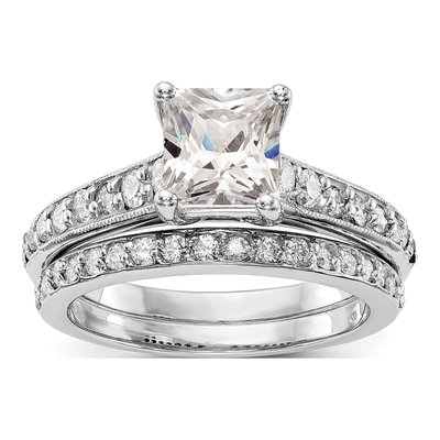14K White Gold Engagement Ring Mounting – view 7