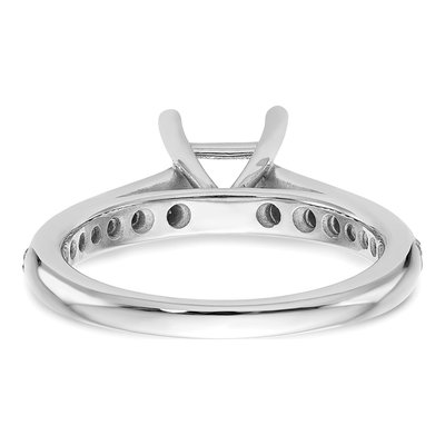 14K White Gold Engagement Ring Mounting – view 8