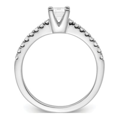 14K White Gold Lab-Grown Diamond Engagement Ring Semi-Mount – view 3