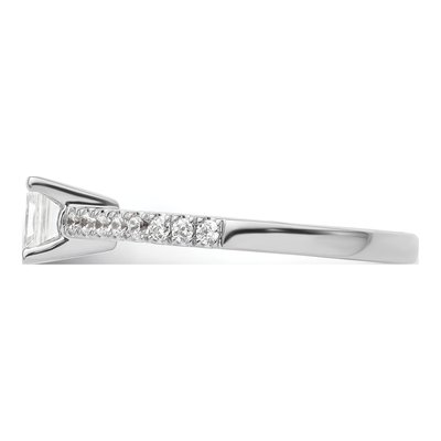 14K White Gold Lab-Grown Diamond Engagement Ring Semi-Mount – view 4