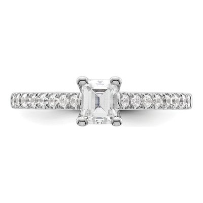 14K White Gold Lab-Grown Diamond Engagement Ring Semi-Mount – view 5