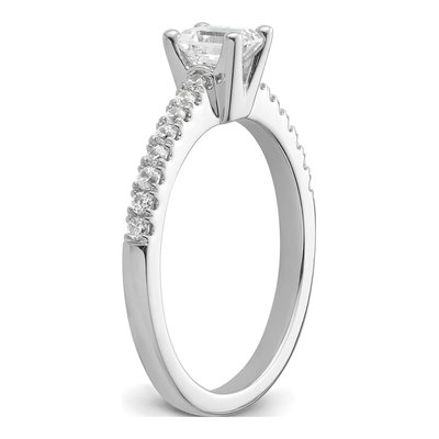 14K White Gold Lab-Grown Diamond Engagement Ring Semi-Mount – view 7