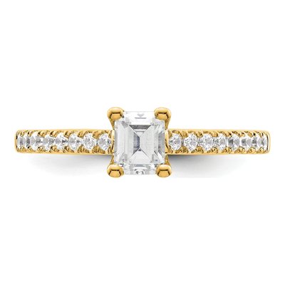 14K Yellow Gold Lab-Grown Diamond Engagement Ring Semi-Mount – view 4