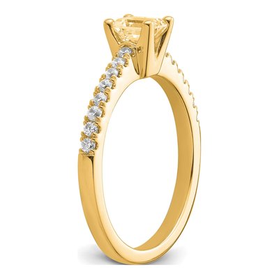 14K Yellow Gold Lab-Grown Diamond Engagement Ring Semi-Mount – view 6