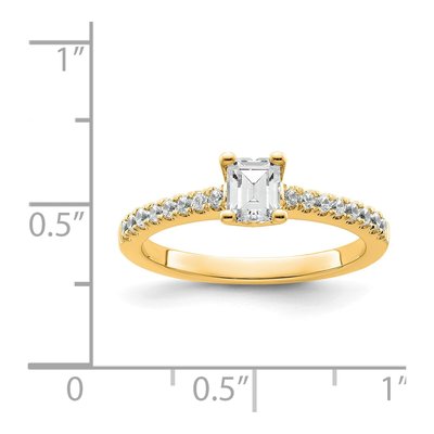 14K Yellow Gold Lab-Grown Diamond Engagement Ring Semi-Mount – view 8