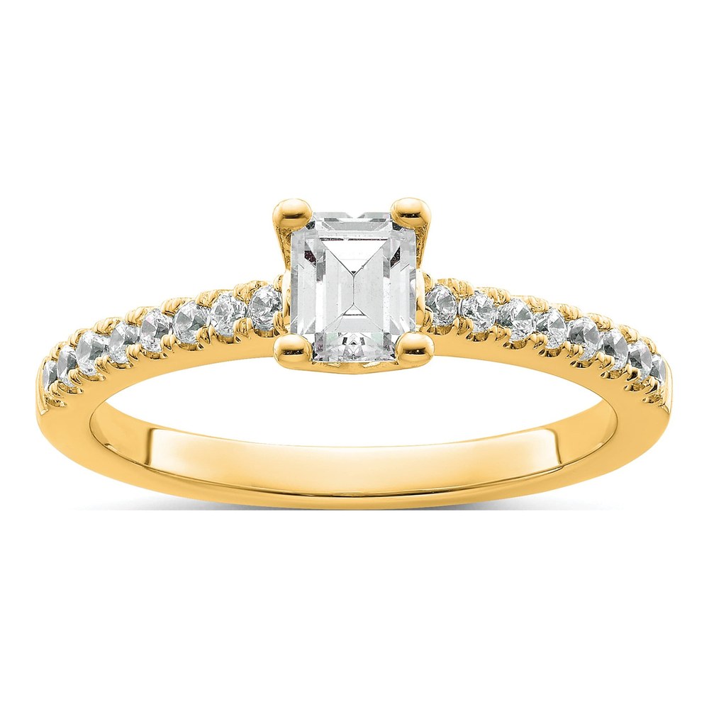 14K Yellow Gold Lab-Grown Diamond Engagement Ring Semi-Mount