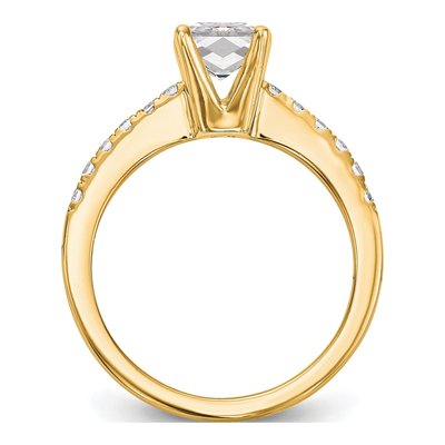 14K Yellow Gold Lab-Grown Diamond Engagement Ring Semi-Mount – view 2
