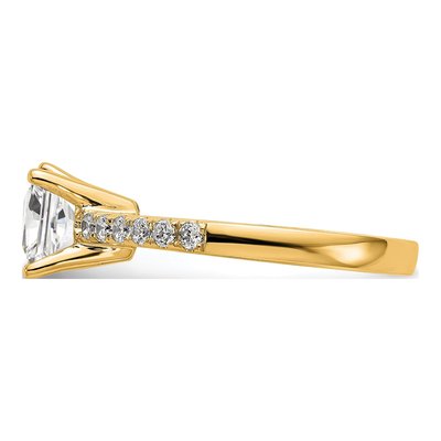 14K Yellow Gold Lab-Grown Diamond Engagement Ring Semi-Mount – view 3