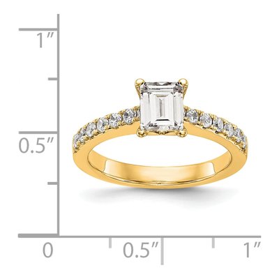 14K Yellow Gold Lab-Grown Diamond Engagement Ring Semi-Mount – view 8