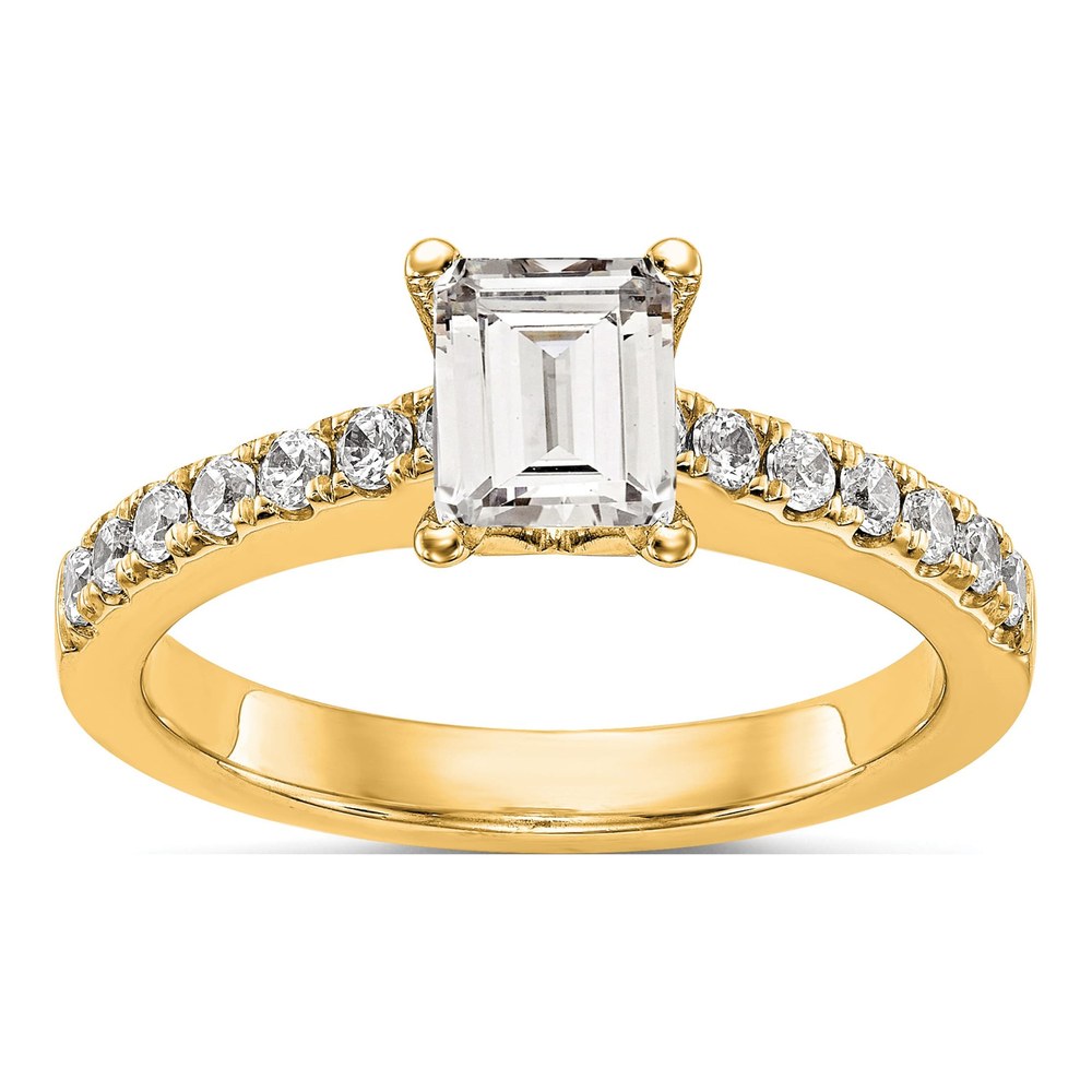 14K Yellow Gold Lab-Grown Diamond Engagement Ring Semi-Mount