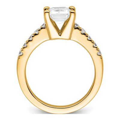14K Yellow Gold Lab-Grown Diamond Engagement Ring Semi-Mount – view 3