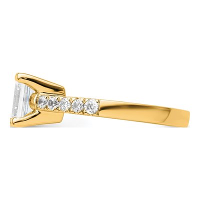 14K Yellow Gold Lab-Grown Diamond Engagement Ring Semi-Mount – view 4
