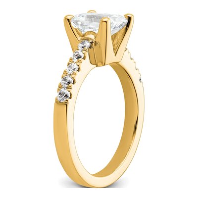 14K Yellow Gold Lab-Grown Diamond Engagement Ring Semi-Mount – view 7