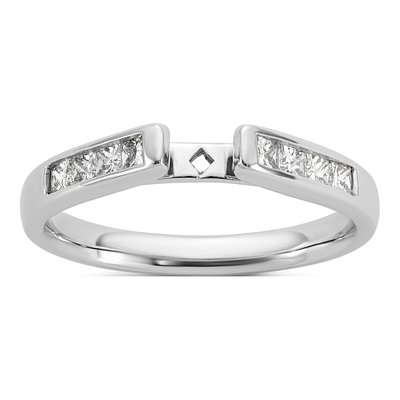 14K White Gold Diamond Engagement Engagement Ring Semi-Mount