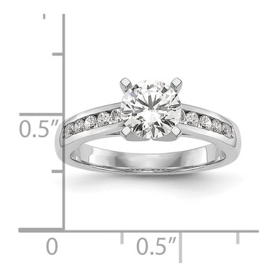 14K White Gold Lab-Grown Diamond Engagement Ring Semi-Mount – view 3