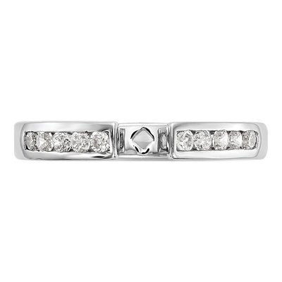 14K White Gold Lab-Grown Diamond Engagement Ring Semi-Mount – view 5