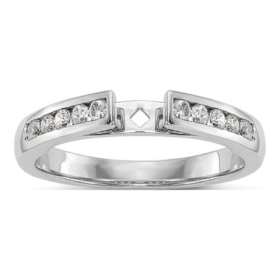 14K White Gold Lab-Grown Diamond Engagement Ring Semi-Mount – view 8