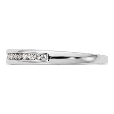 14K White Gold 1/5 ct tw Diamond Channel-Set Wedding Band – view 3