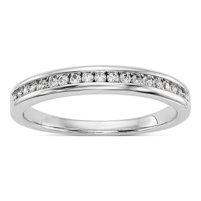 14K White Gold 0.19 ct tw Lab-Grown Diamond Wedding Band