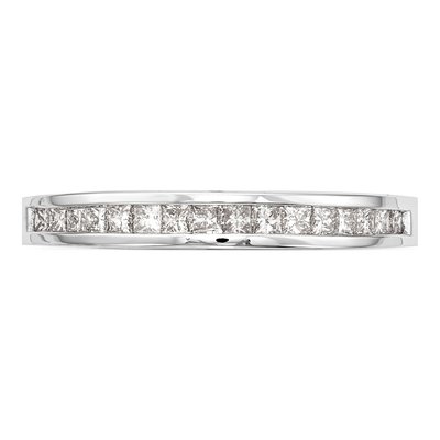 14K White Gold 0.21 ct Princess Diamond Wedding Band – view 5