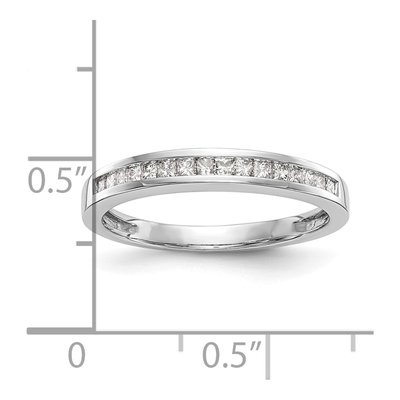 14K White Gold 0.21 ct Princess Diamond Wedding Band – view 7
