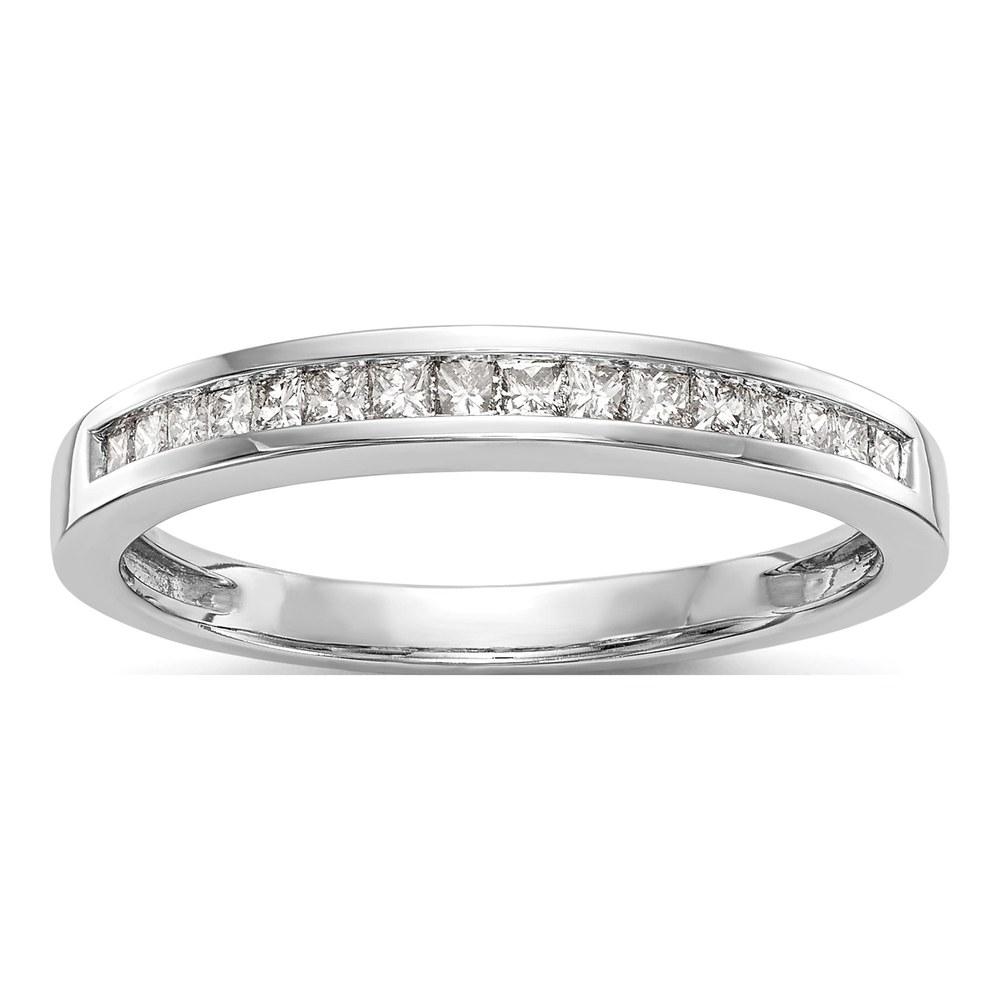 14K White Gold 0.21 ct Princess Diamond Wedding Band