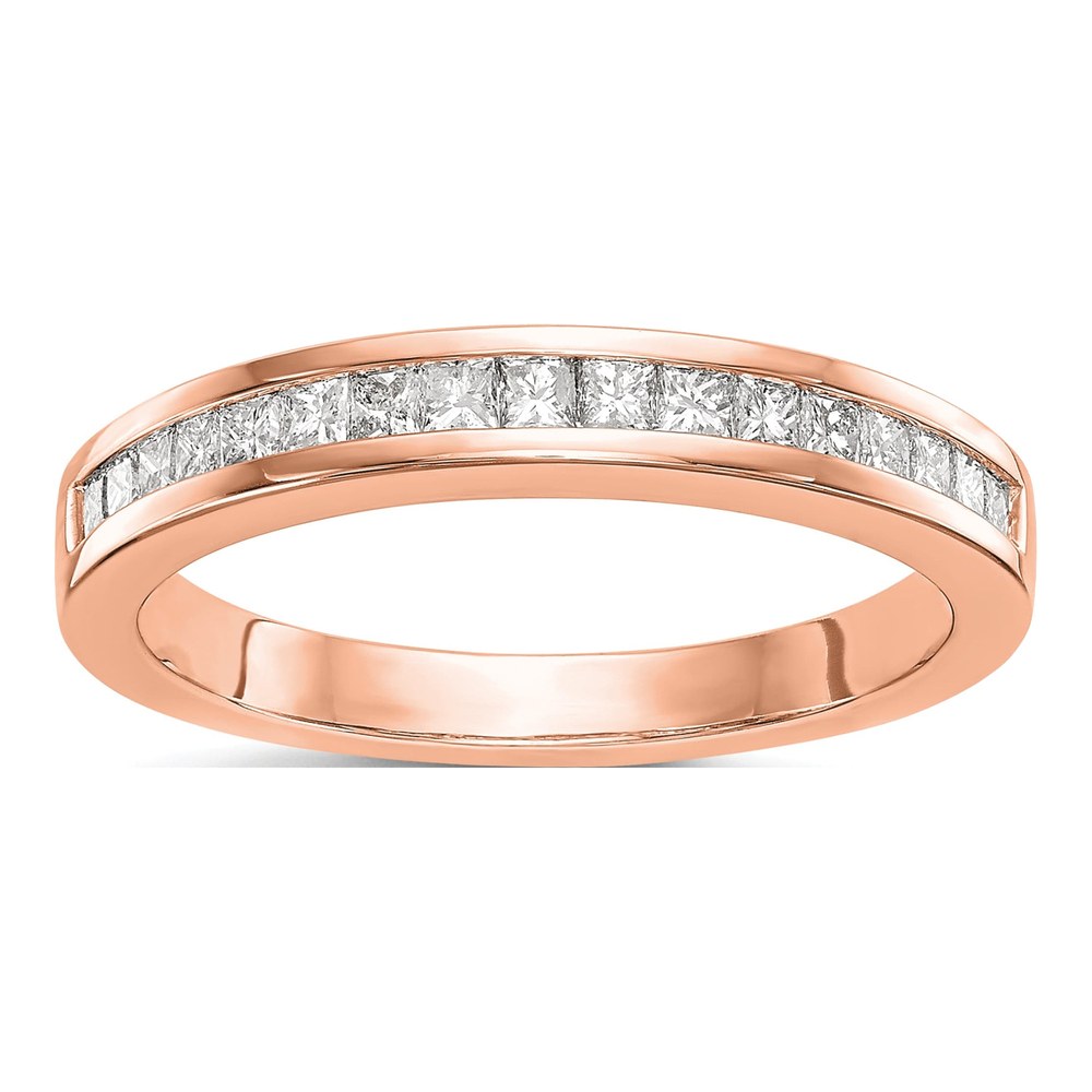 14K Rose Gold 1/3 ct tw Diamond Wedding Band