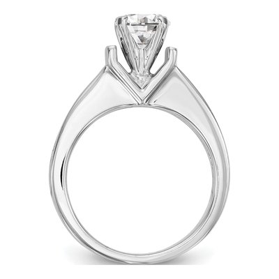 14K White Gold Lab-Grown Diamond Peg Engagement Engagement Ring Semi-Mount – view 3