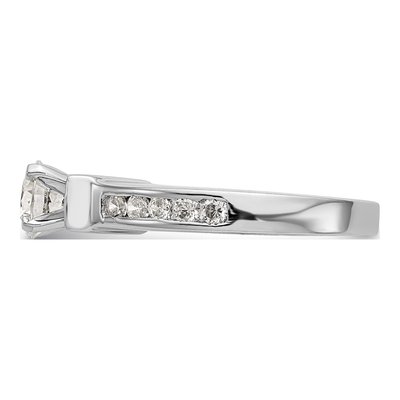 14K White Gold Lab-Grown Diamond Peg Engagement Engagement Ring Semi-Mount – view 4
