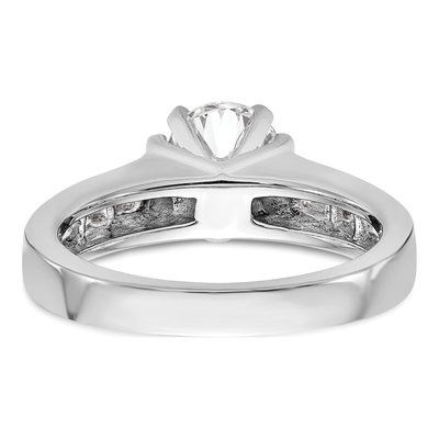 14K White Gold Lab-Grown Diamond Peg Engagement Engagement Ring Semi-Mount – view 6
