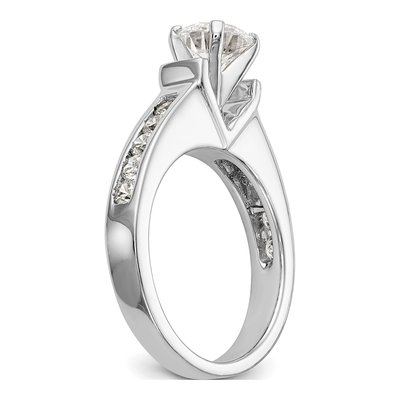 14K White Gold Lab-Grown Diamond Peg Engagement Engagement Ring Semi-Mount – view 7