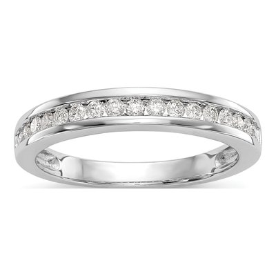 14K White Gold 1/3 ct tw Diamond Channel-Set Wedding Band