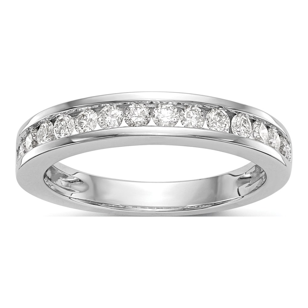 14K White Gold 1/2 ct tw Diamond Channel-Set Wedding Band