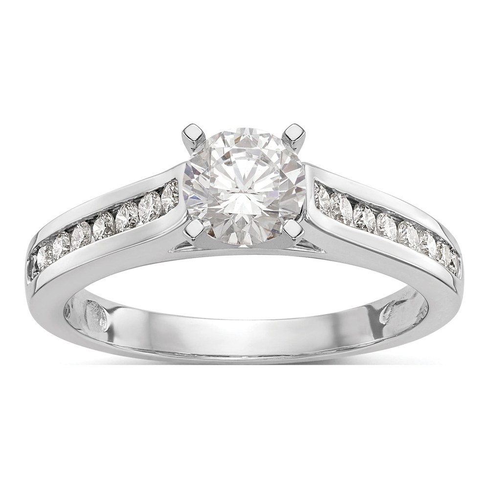 14K White Gold Diamond Engagement Engagement Ring Semi-Mount