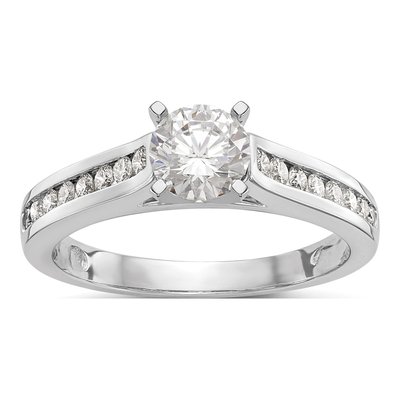 14K White Gold Diamond Engagement Engagement Ring Semi-Mount