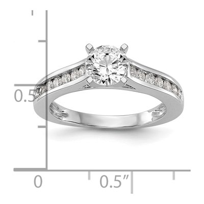 14K White Gold Lab-Grown Diamond Engagement Ring Semi-Mount – view 4