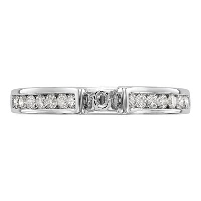 14K White Gold Lab-Grown Diamond Engagement Ring Semi-Mount – view 6