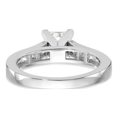 14K White Gold Lab-Grown Diamond Engagement Ring Semi-Mount – view 7