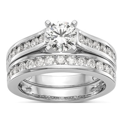 14K White Gold Diamond Engagement Engagement Ring Semi-Mount – view 7