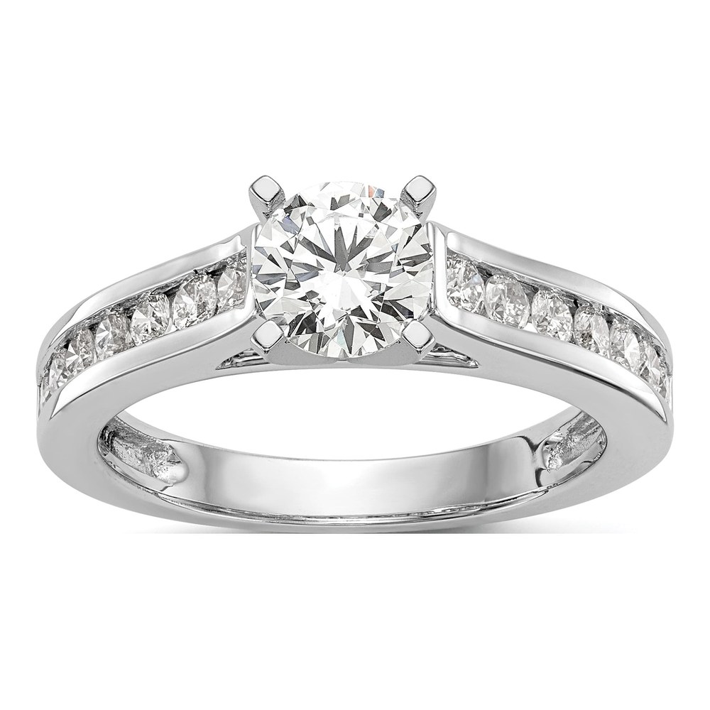 14K White Gold Diamond Engagement Engagement Ring Semi-Mount