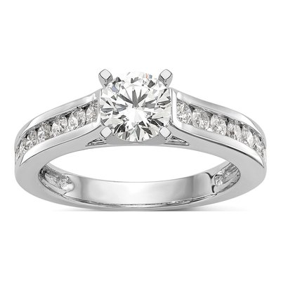 14K White Gold Diamond Engagement Engagement Ring Semi-Mount
