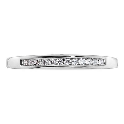14K White Gold 1/8 ct tw Diamond Channel-Set Wedding Band – view 5
